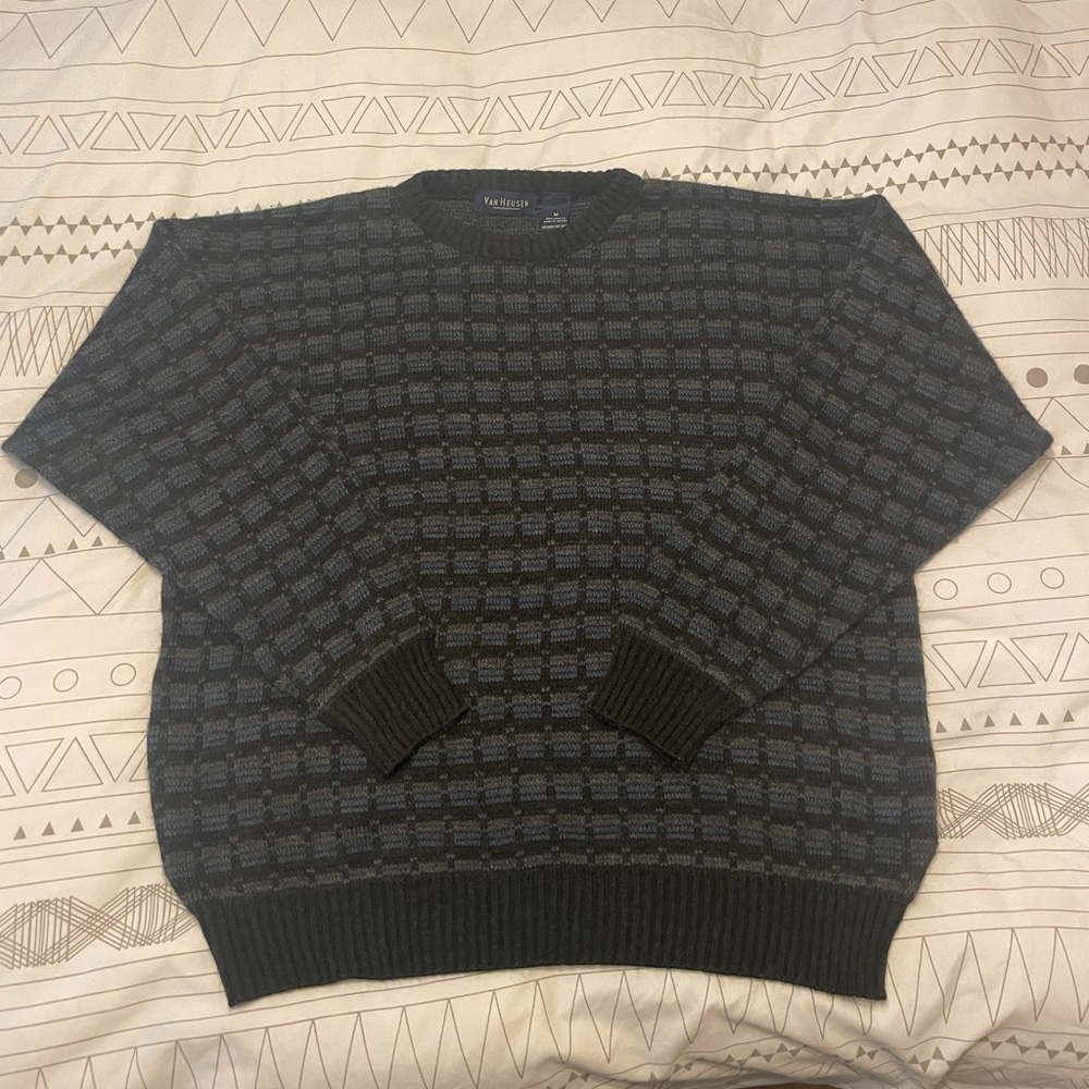 Grandpa Core Blue Sweater